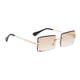 thumbnail image 1 of Gafas de sol cuadradas Diseñador de moda Gafas de sol gradiente sin montura marrón Sunnimix gafas de sol cuadradas sin montura, 1 of 8
