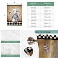 thumbnail image 6 of Vintage Gnomes Balloon Curtains for Windows, Bedroom Curtains 54 Inch Length, Black White Checkered Retro Art Tie Up Curtains Panels Thermal Insulated Bathroom Curtains Window 42"x54", 6 of 8