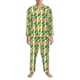 thumbnail image 3 of Salouo Corn Print Button-Front Long Sleeve Pajama Set for Men, Soft 2Pjs Men's Long Sleeve Sleepwear-XX-Large, 3 of 7