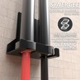 thumbnail image 2 of Synergee Support de Barre 1, 2 Ou 5 pour Barres. Support Vertical Suspendu pour Barres. Tient Bars, Curl Bars, Hex Bars, Tricep Bars. Excellent Rangement Compact et Vertical. Organisation pour Maison, Commercial, Garage Gyms., 2 of 6