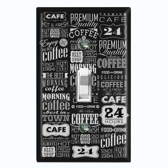 Metal Light Switch Plate Cover Cafe Diner Coffee Sign COF022