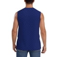 thumbnail image 4 of Goofa Navy Blue Printed Men's Sleeveless T-Shirt - Athletic Gym Workout Tank Top for Men - Moisture-Wicking, UPF 30+ Quick-Dry Muscle Tee-XX-Large, 4 of 8