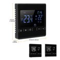 thumbnail image 2 of Jumpingount Termostato Controlador de temperatura digital Termorregulador Sensor interior Pantalla táctil Hogar Oficina Reemplazo montado Monitores de salud Negro, 2 of 6