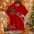thumbnail image 2 of SRZYMJ Mens Christmas Shirts Funky Button Down Shirts Party Aloha Shirt Santa Print Holiday Hawaiian Tops, 2 of 4