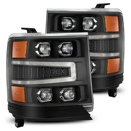 AlphaRex 16-18 Chevrolet Silverado 1500 NOVA-Series LED Projector Headlights Chrome