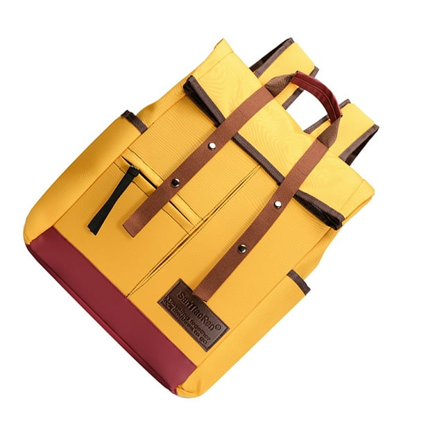 Qarigey Mochila impermeable para ordenador portátil para hombres y mujeres, espaciosa y duradera, mochila de viaje para mujer Mochilas amarillo