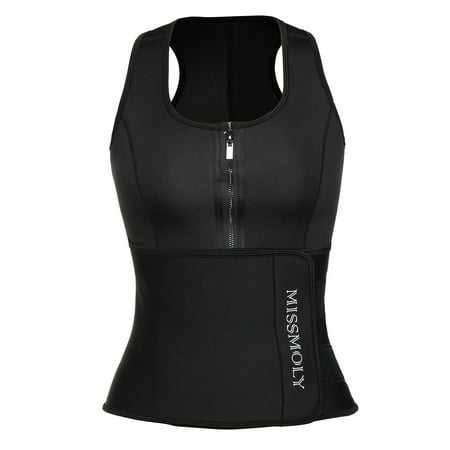 

Neoprene Sauna Sweat Vest Waist Trainer Slimming Vest For Women Ultra Firm Control with Adjustable Waist Shaper Belt