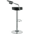 thumbnail image 4 of Modway Diner Bar Stool with Leather Seat, Set of 4 in Black, 4 of 6