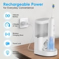 thumbnail image 2 of NICEBAY Electric Toothbrush and Water Flosser Combo, 6 Modes, 90 PSI Oral Irrigator, 500mL Tank, IPX7 Waterproof, 5 Brush Heads, 2 of 9
