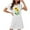 White, variant on Blmnix Mumu Women's Nightgowns Loungewear Green Short Sleeve Crew Neck Sleep Dress
