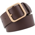 thumbnail image 4 of HUGFEGWE Ceinture en Cuir PU pour Femmes Réglable Lignes de Couture Fines Mode Décontractée Boucle à Ardillon pour Pantalon Robe CJB91-76343, 4 of 5