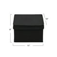 thumbnail image 2 of Household Essentials Medium Fabric Storage Bins, Set of 2, Storage Box with Fully Removable Lid, Luxe Black Fabric, 2 of 7