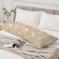 thumbnail image 6 of Beige Leaves Body Pillow Cover 20 x 60 Inch Decorative Pillow Cover Summer Botanical Tropical Leaf Lumbar Pillowcase Seasonal Rectangle Cushion Case for Couch Sofa Bed Living Room, 6 of 9