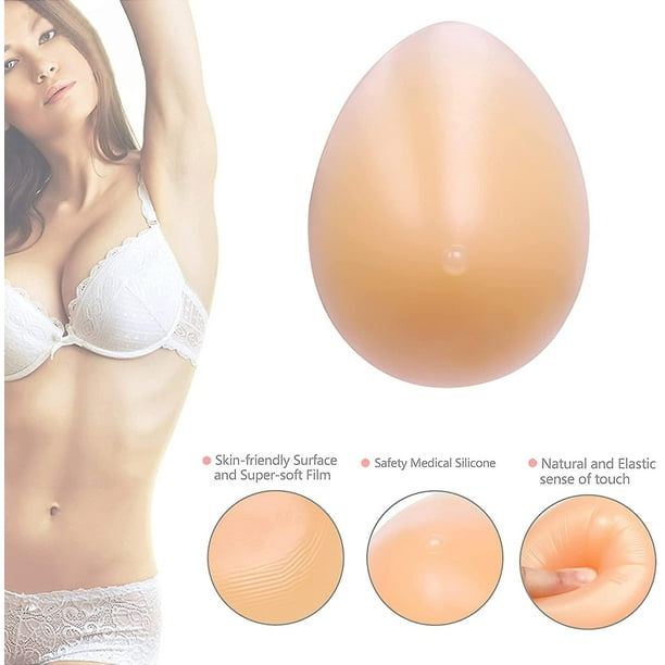 Silicone Breast Forms Mastectomy Prosthesis Crossdress Transvestite Bra  Enhancer Inserts One Piece A B C D Cup300g-B 