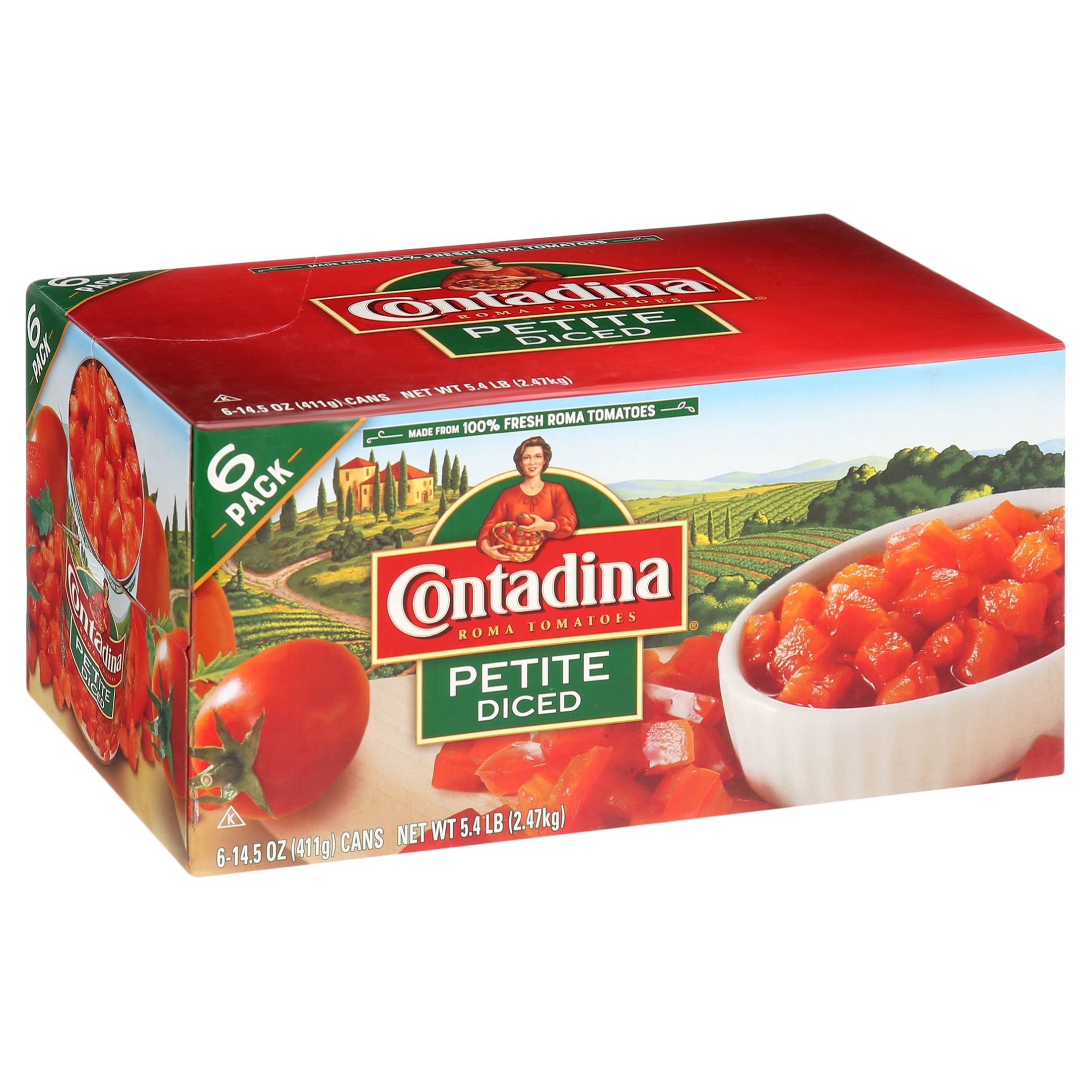 (6 Pack) Contadina Petite Diced Tomatoes, 15 oz cans
