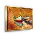 thumbnail image 3 of Designart 'Red and White Boats By The Pier' Nautical & Coastal Framed Canvas Wall Art Print, 3 of 5