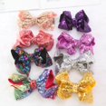 thumbnail image 3 of Lazos de lentejuelas para niña, pinzas para el pelo de 5 pulgadas, regalo para recién nacido, lazo suave, horquilla, pasadores, accesorios para el cabello infantil 2022, 3 of 4