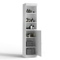 thumbnail image 5 of 100% Solid Wood 16.5" Bathroom Storage Cabinet with Solid Doors and Adjustable Shelves, 5 of 7