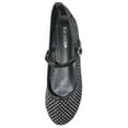 thumbnail image 3 of TOP MODA Dress Shoes Women Rhinestone Mesh Ballet Flats Round Toe Sparkly Mary Jane Strap Lightweight Breathable ROSARIO-1 Black 5, 3 of 4