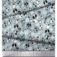 thumbnail image 3 of Soimoi Cotton Duck Fabric Crossbone & Skull Halloween Print Sewing Fabric Yard 56 Inch Wide, 3 of 3