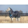 thumbnail image 2 of Amigo Bravo Pony Plus Medium Turnout 66 Navy/Turq, 2 of 3
