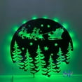 thumbnail image 5 of Shinelab Santa Claus Metal Wall Art LED Light, Santa's Sleigh Sign, Christmas Home Decor, Santa Sleigh Decoration, Xmas Holiday Decorations, Santa Metal Sign 3350, 5 of 5