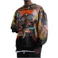 thumbnail image 1 of Sudadera con capucha informal de manga larga con cuello redondo y manga larga para hombre Pompotops  oipoqjl14675, 1 of 7