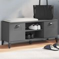thumbnail image 1 of vidaXL Shoe Bench VIKEN Anthracite Grey 106x35x45 cm Engineered Wood, 1 of 5