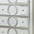 thumbnail image 3 of Benjara Jack 54 Inch Tall Dresser Chest, Mirror Panels, Circular Design, Silver, 3 of 10