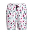 thumbnail image 6 of Daiia Tulips Flowers Mens Woven Stretch Pajama Short,Short Pajama Pants-X-Large, 6 of 7