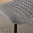 thumbnail image 4 of Nook Modern Upholstered Linen Dining Chairs, Metal Tapered Legs, Gray, Set of 2, 4 of 8