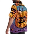 thumbnail image 3 of Halloween Font Men's Short Sleeve Beach Shirts, Casual Printed Poplin Button Down, Unisex Summer Hawaiian Shirt, 3 of 6