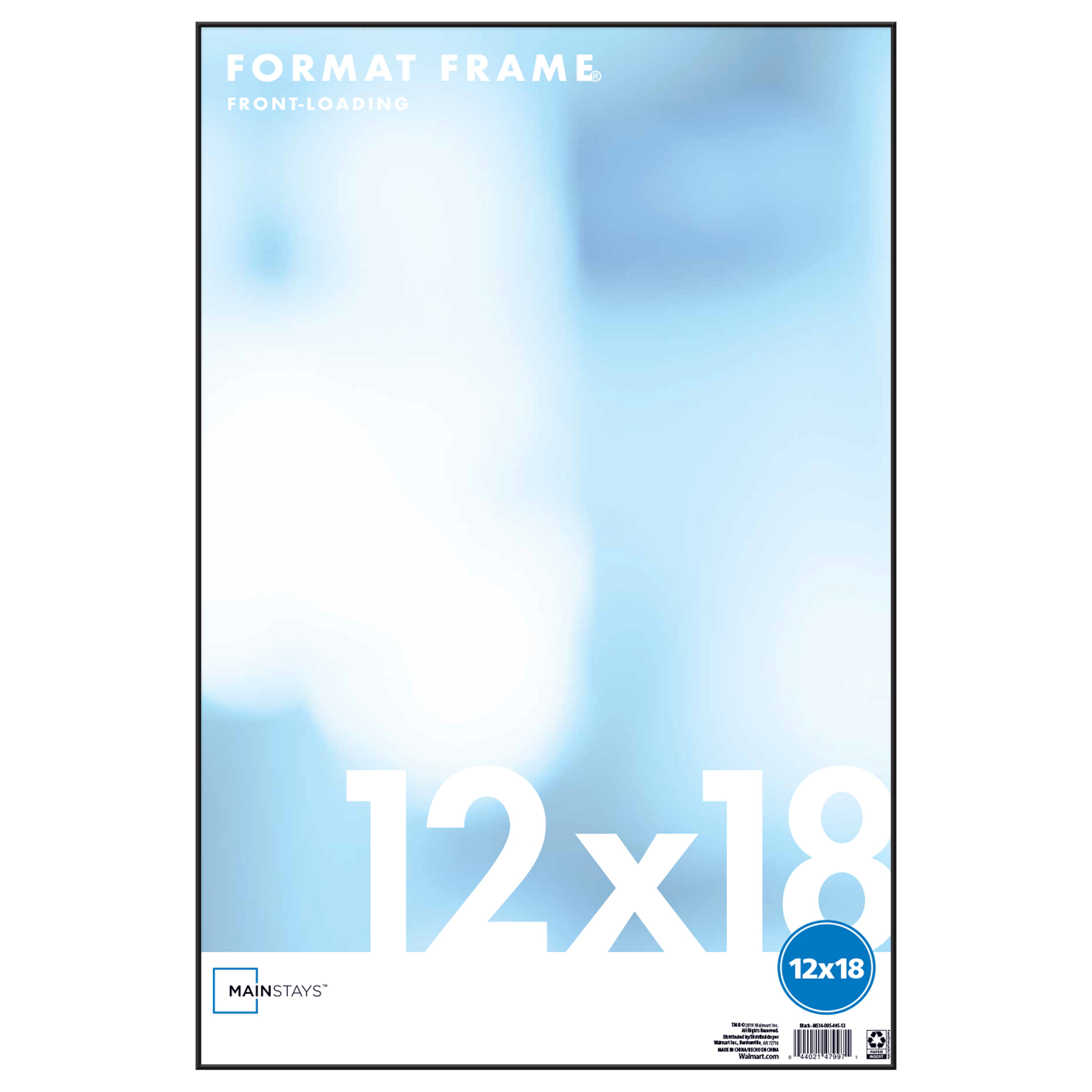 Mainstays 12x18 Inch Format Picture Frame, Black 