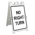 thumbnail image 1 of No Right Turn (24" X 36") Deluxe A-Frame Signicade, Includes 2 Removable Panels & Stand, 1 of 4