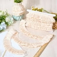 thumbnail image 3 of 1set 5M Double Layer Polyester Pleated Lace Ribbon Satin Lace Trim Linen 2 inch(50mm), 3 of 9