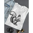 thumbnail image 3 of Sitting Squirrel Sketch T-Shirt Women -SPIdeals Designs, Female 4X-Large, 3 of 4