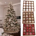 thumbnail image 2 of 16 piezas/caja de 6 cm, adornos de bolas de Navidad, color champán, dorado, rojo, con purpurina, bolas de espuma, manualidades para colgar en el árbol de Navidad, regalo de Navidad, 2 of 5