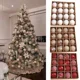 thumbnail image 2 of 16 piezas/caja de 6 cm, adornos de bolas de Navidad, color champán, dorado, rojo, con purpurina, bolas de espuma, manualidades para colgar en el árbol de Navidad, regalo de Navidad, 2 of 5