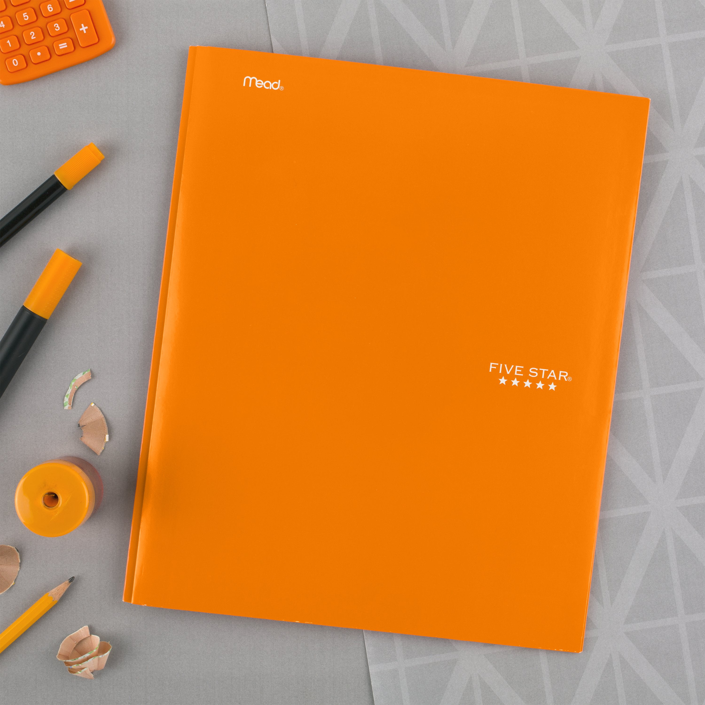 Five Star 2 Pocket and Prong Paper Folder, Orange (34442 