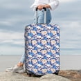 thumbnail image 7 of Susaid white Skull blue daisy Print Elastic Washable Suitcase Cover with Hidden Zipper, Fits 18-32 Inch Luggage for Protection During Travel-Small, 7 of 7