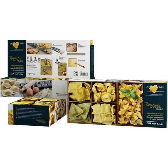 Eppicotispai 8-Piece Raviolli and Tortellini Starter Set, Cream