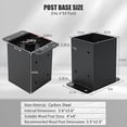 thumbnail image 4 of 4x4 Post Base, Heavy-Duty Post Bracket for Concrete & Wood Posts, Adjustable Deck Post Base for Pergola, Fence, Gazebo (4pcs, Post Bracket with Interior Base), 4 of 5