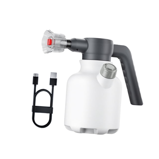 Pulverizador de espuma eléctrico para lavado de autos, portátil, ligero, inalámbrico, de 2 l, versátil, con carga para detalles de lavado de autos.