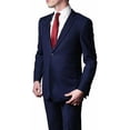 thumbnail image 2 of Adam Baker Designed, Men's Slim Fit 2 Button 2 Piece Suit - Navy Textured - 38 Short, 2 of 3