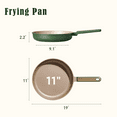 thumbnail image 2 of Carote 11" Nonstick Frying Pan, Cooking Skillet for Eggs & Pancakes, Induction Compatible, Easy to Clean, Green, 2 of 7