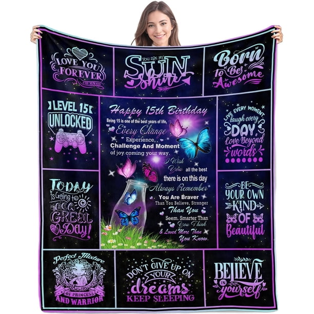 LHSHID Gifts for 17 Year Old Girl Blanket Gifts Blanket Flannel Soft and Comfortable Anti static Bed Sofa Blanket 50x60in