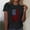 Black, variant on Women Plain Short Shirt Sleeved Tops Womens Casual T-Shirt Crew Neck T-Shirt White Size S