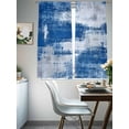 thumbnail image 4 of Abstract Mottled Design Sheer Curtains 72 Inches Long 2 Panels Vintage Blue White Gradient Light Filtering Semi Sheer Window Curtains Drapes for Bedroom Living Room 52"x72", 4 of 7