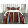 thumbnail image 3 of Ambesonne Cinco de Mayo Quilted Bedspread Set 2 Pcs, Vertical Lines Design, Twin Size, Multicolor, 3 of 5