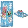 thumbnail image 6 of Coolnut 3 PCS Towel Winter Two Cute Owls Snowflakes Blue Cotton Bath Towel Set (1 Bath Towel, 1 Hand Towel, 1 Washcloth) for Bathroom, Super Soft and Quick Dry Towels, 6 of 6